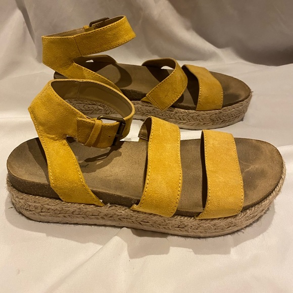 yellow platform sandals target